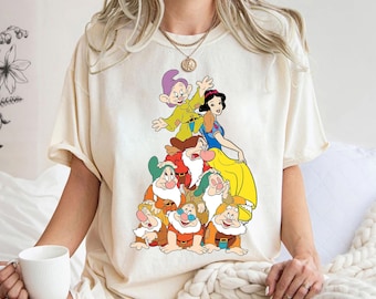 Camiseta gráfica de Blancanieves y los Siete Enanitos de Disney, camiseta de princesas Disney, Magic Kingdom, camiseta familiar a juego de Disneyland, regalo para viaje a WDW