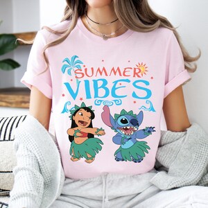 Disney Lilo & Stitch Summer Vibes Shirt, Stitch Summer Shirt, Disney Summer Vibes Shirt, Disneyland Family Summer Vacation Trip Gifts image 4