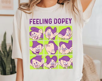 Disney Snow White And The Seven Dwarfs Feeling Dopey Box Up T-Shirt, Disney Dopey Emotions T-Shirt, Disneyland Family Vacation Trip Gift