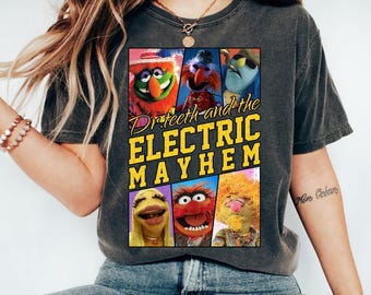 Camiseta retrô da Disney, Os Muppets, Dr. Teeth e a Loucura Elétrica, Camiseta retrô, Camiseta combinando para viagem à Disneylândia, Camiseta unissex para adultos e crianças.