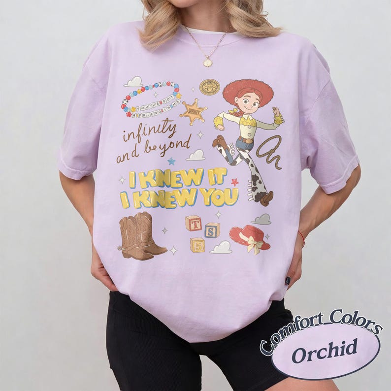 Retro Disney Pixar Toy Story 5 I Knew It I Knew You TS Comfort Colors Shirt, Western Cowgirls Jessie Tee Shirt, Disneyland Family Trip Shirt image 2