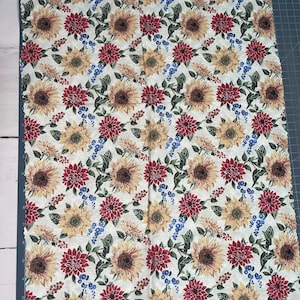 Joann 100% Cotton Fabric, 16x42 inches, Sunflower Fabric, Quilting Fabric, Floral Fabric