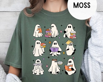 Bonita camiseta de fantasma de Acotar, camiseta de fantasma leyendo "Una corte de niebla y furia", camiseta de lector de libros de SJM, camiseta de fantasma de libro de SJM, camiseta de Halloween de SJM