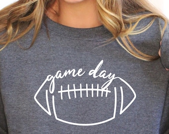 Game Day-sweater, Super Bowl-sweatshirt, damesvoetbalsweater, zondagssweatshirt, voetbalsweater voor dames, Game Day-sweater
