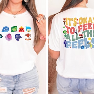 It&#39;s Okay To Feel All The Feels Shirt, Mental Health Shirt, Inclusion Shirt, Speech Therapy Tee, Disney Inside Out T-Shirt, Disney Gift