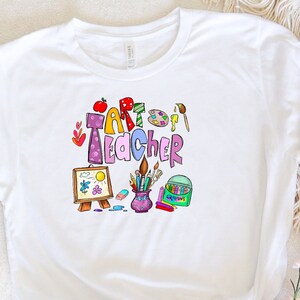 ART Teacher,Name Shirt,Custom Teacher TShirt,Personalized Teacher T Shirt,Groovy Teacher Shirt,custom teacher gift,teacher name shirt