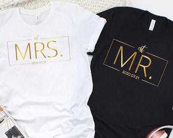 Mr and Mrs. Bachelorette Party Shirt,Maid Of Honor Shirt,Bridesmaid Gift,Bridal Party Shirts, Bride Tribe Shirt,Bachelorette Party