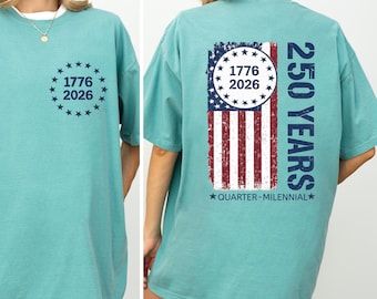 Comfort Colors America 250th Anniversary Shirt, 1776–2026 USA T-Shirt, 250th Years of America Shirt, Patriotic American Flag Shirts
