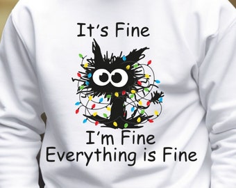 It's Fine I'm Fine Everything is Fine Sweatshirt, Introvert Sweatshirt, Sarcastic Sweat, Im Fine  Everything is Fine T-Shirt, im fineshirt