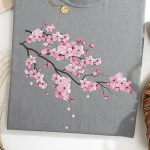 Pink Cherry Blossom  Comfort Color Shirt, Sakura T-Shirt, Cherry Japanese Shirt, Japan T-Shirt, Cherry Flower Shirt, Gift For Japan Lover