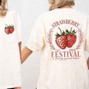 Erdbeerfest 1968 Comfort Farben Shirt, A Berry Good Time T-Shirt, Erdbeerliebhaber T-Shirt, Retro Erdbeer T-Shirt, Sommer Erdbeer T-Shirt