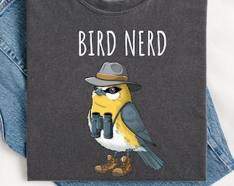 Vogel-Nerd-Komfortfarbe Shirt, Vogel-Liebhaber-T-Shirt, lustige Vogel-Beobachter-Hemd, Geschenk für Vogel-Nerd, Vogel-Beobachter-Geschenk, lustiges Vogel-Nerd-T-Stück