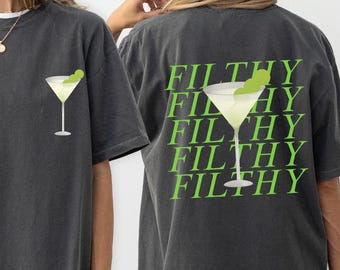 Komfortfarben schmutziges Martini-Hemd, schmutziges Martini-Liebhaber-T-Shirt, Martini-Cocktail-T-Shirt, Tini-Zeit-preppy Hemd, Martini-Sommer-Strand-T-Shirt