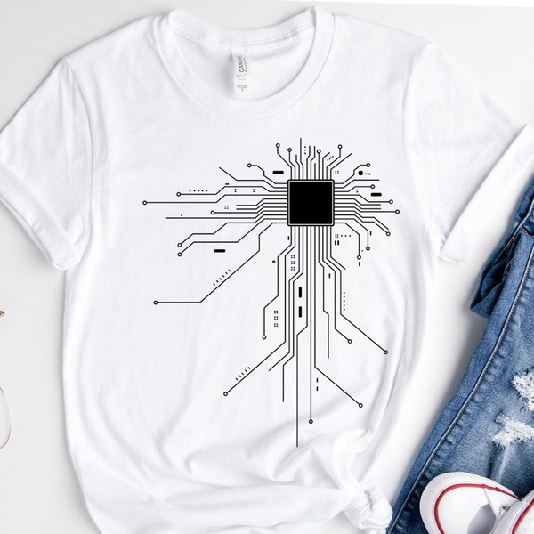 CPU Heart Shirt, Computer Shirt, Computer Heart Shirt, Developer T-Shirt, Computer Engineer Shirt, CPU Tee