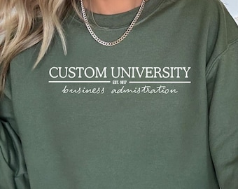 Custom University Sweatshirt, Personalized College Hoodie, Custom School Sweatshirt, University Name Sweater, Nursing School Sweatshirt