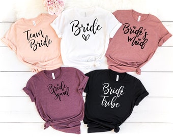 Bachelorette Party Shirt,Maid Of Honor Shirt,Bridesmaid Gift,Bridal Party Shirts,Bride's Babes, Bride Tribe Shirt,Bachelorette Party Apparel