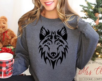 Wolf Sweatshirt, Wolf Sweatshirt, Benutzerdefinierte Wolf Sweatshirt, Wolf-Liebhaber-Sweatshirt, Wildtier-Liebhaber Sweatshirt, Wolf-T-Shirt, Wolf-Liebhaber-Geschenk