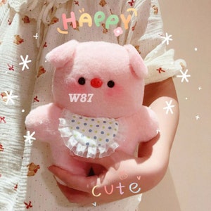 Juguete de peluche de cerdito de dibujos animados hecho a mano, cerdo de felpa, felpa, regalos de cumpleaños para niñas, juguete de peluche, regalos personalizados