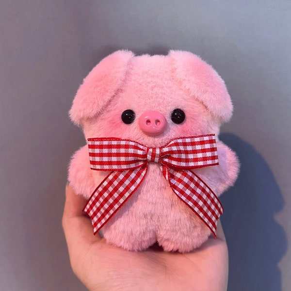 Handgemachtes Schweinchen PlüschTier, Plüschtier, Plüschtier, Kawaii Schwein Spielzeug Anhänger, Geschenke für Mädchen, Wohndekor, Personalisierte Geschenke