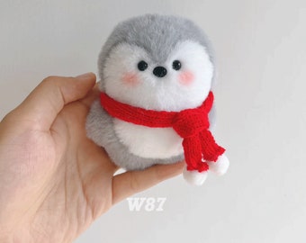 Handmade Penguins Toys, Plush Keychain, Cute Plush Toy, Gift for Her, Bag Charm, Purse Accessories