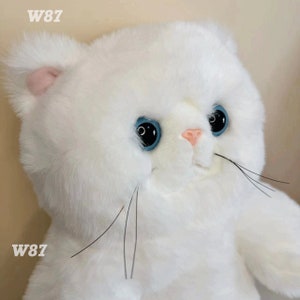 Handmade Simulation White Cat Plush, Kawaii Kitty Plush Toys , Birthday Gifts for Girls, High Quality Home Decor, Personalized Gifts, 50cm