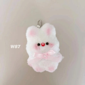 Charm de sac en peluche lapin fait main, peluche, cadeau pour elle, Saint-Valentin, cadeau de Noël