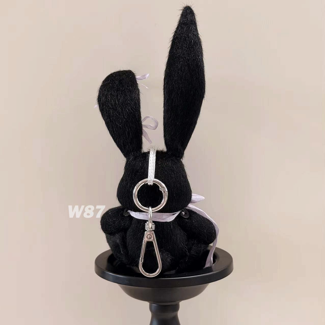 Black Bunny Plushie, Plush Cool Rabbit Toy, Handmade Personalized Gifts ...