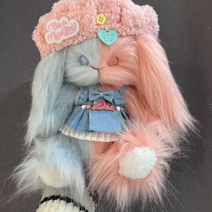 Handmade Colorful Bunny Plush Toy, Kawaii Plush Rabbit, High Quality ...