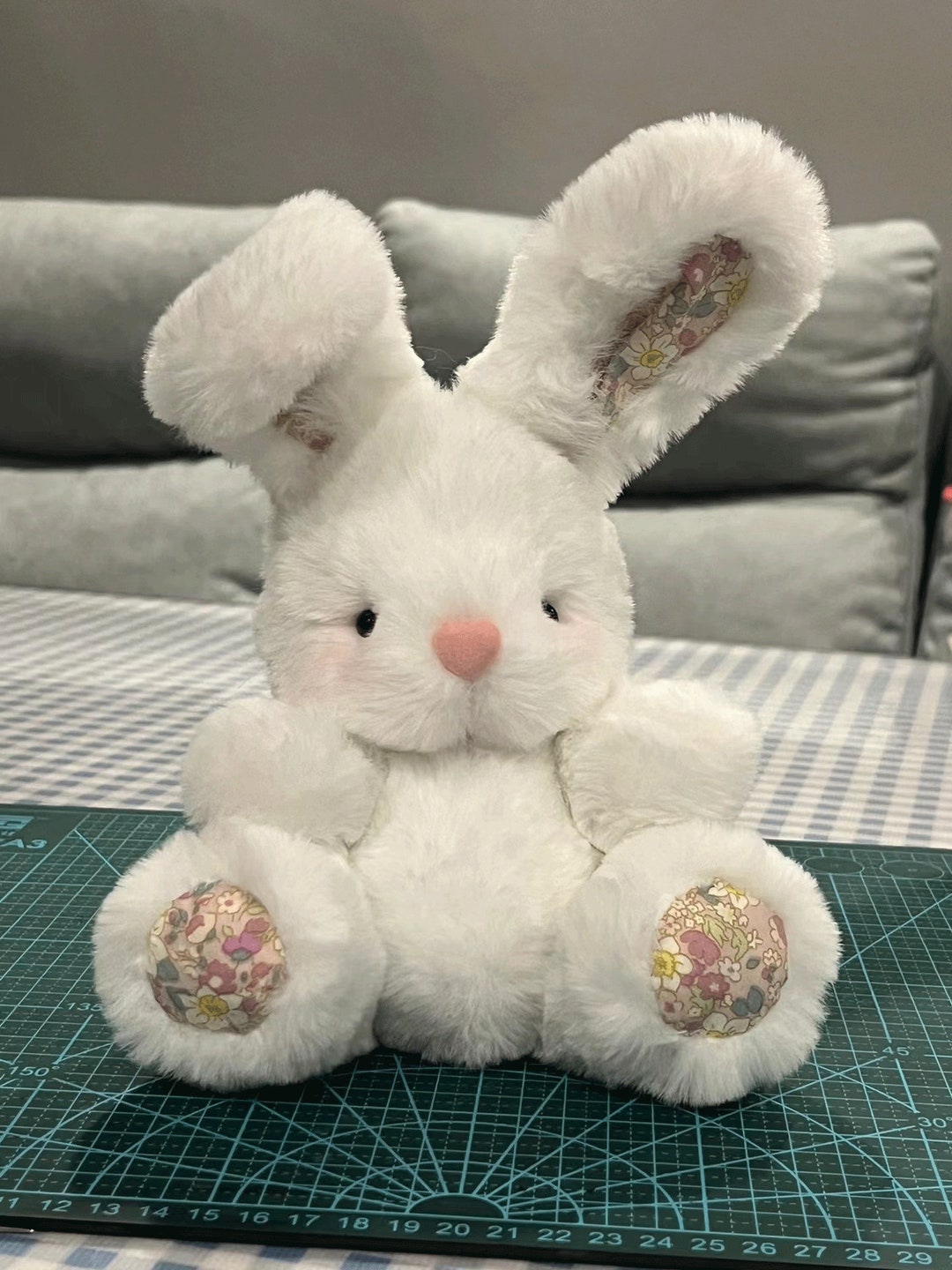 Handmade Plush Longeared Rabbit Toy, Stuffed Bunny Plush Toys, Rabbit Plush Doll, Birthday