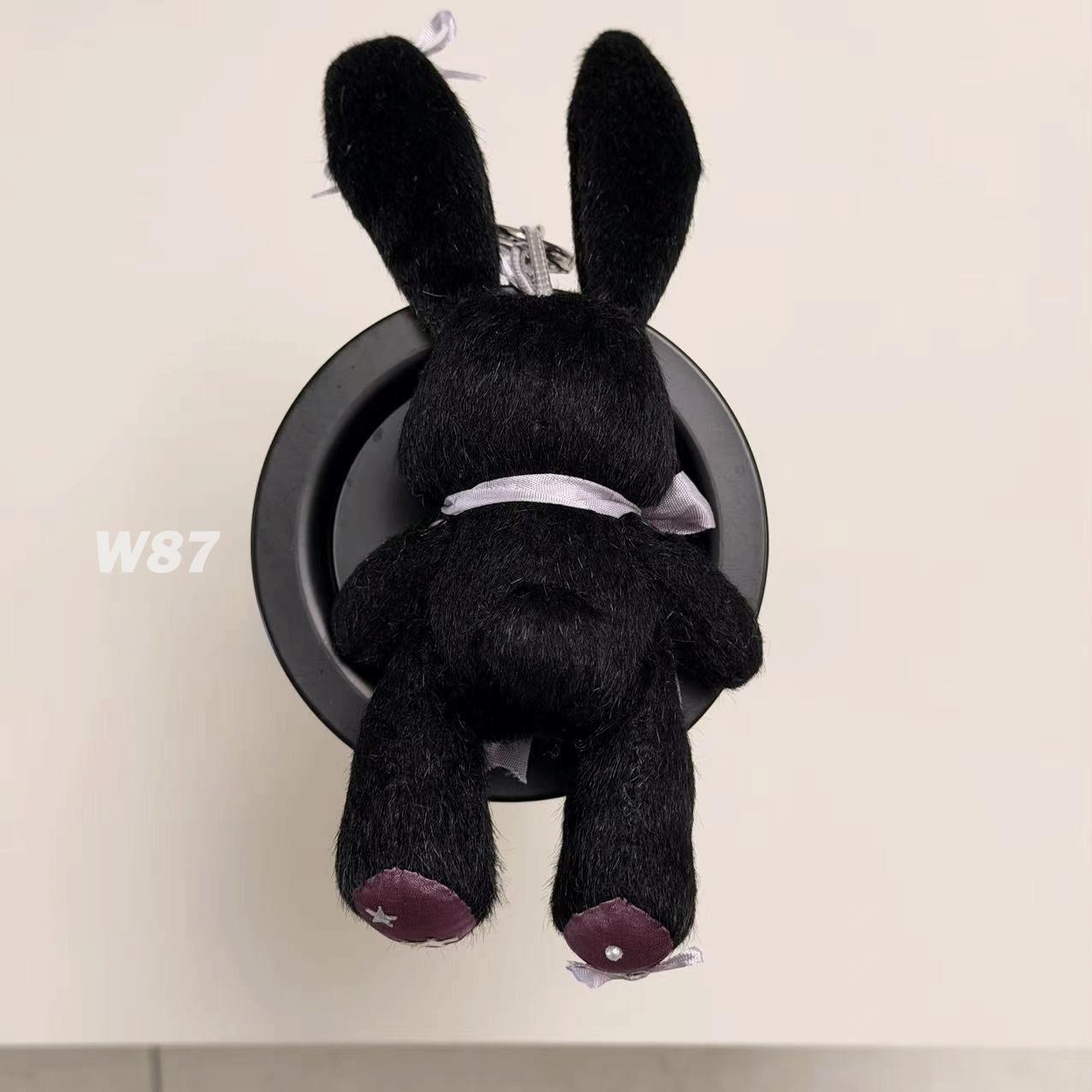 Black Bunny Plushie, Plush Cool Rabbit Toy, Handmade Personalized Gifts ...