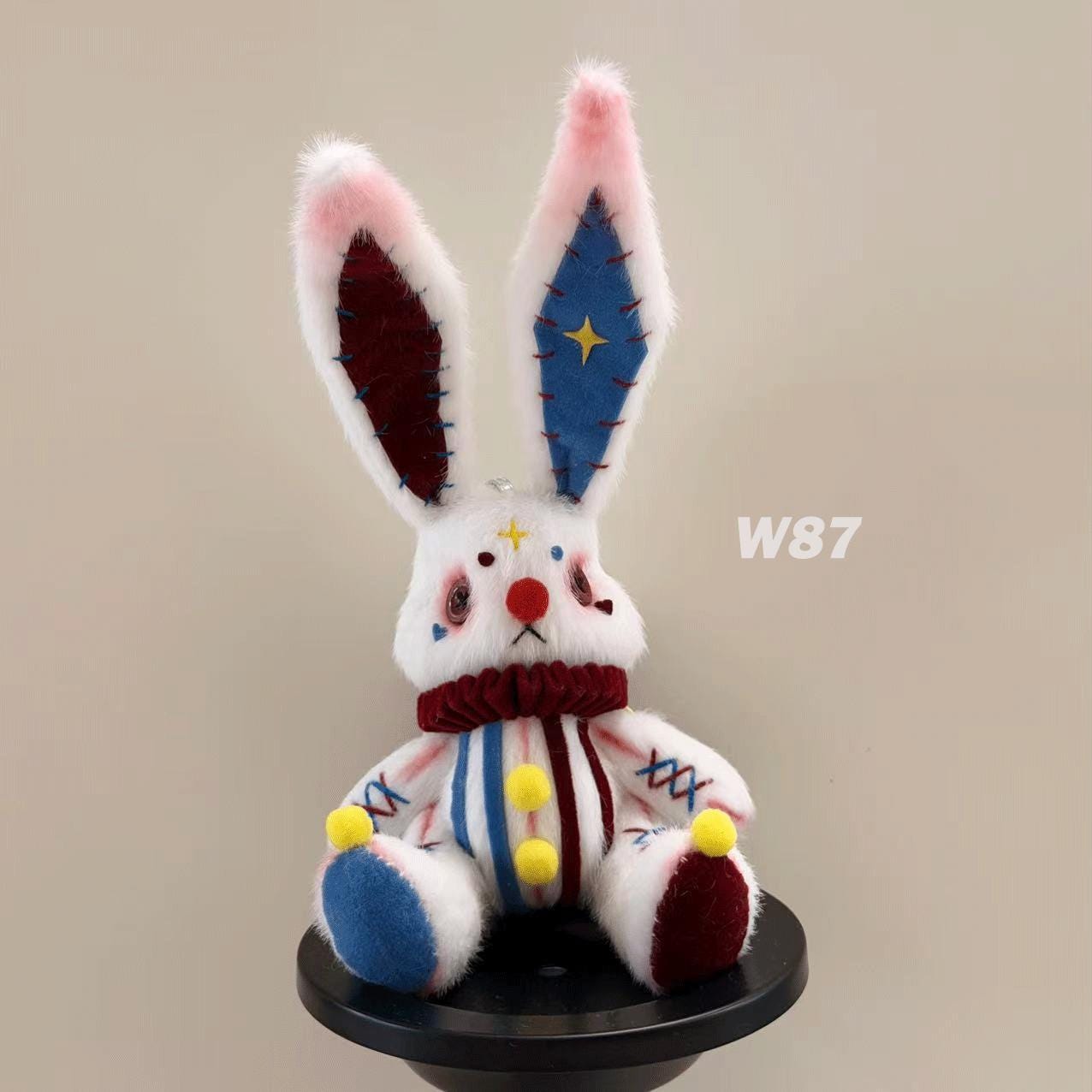 Handmade Funny Rabbit Plush Doll, Kawaii Clown Rabbit Plush Toys ...