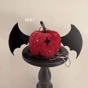 Handmade Devil Apple Plush Toy, Halloween Toys, Personalized Toys