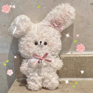 Handmade Bunny Plush Toy Cute Rabbit Plushies 4 Colors - Etsy