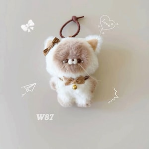 Cute Handmade Plush Cat,Kawaii Siamese Cat Plush Toys, Plush Key Chains, Birthday Gifts for Girls, Personalized Gifts