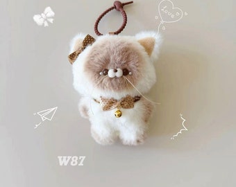 Cute Handmade Plush Cat,Kawaii Siamese Cat Plush Toys, Plush Key Chains, Birthday Gifts for Girls, Personalized Gifts