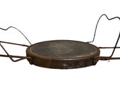 Antique Childrens Metal Barber Chair Booster Seat - Ontario Canada - Kids Industrial Booster Seat - C1800s