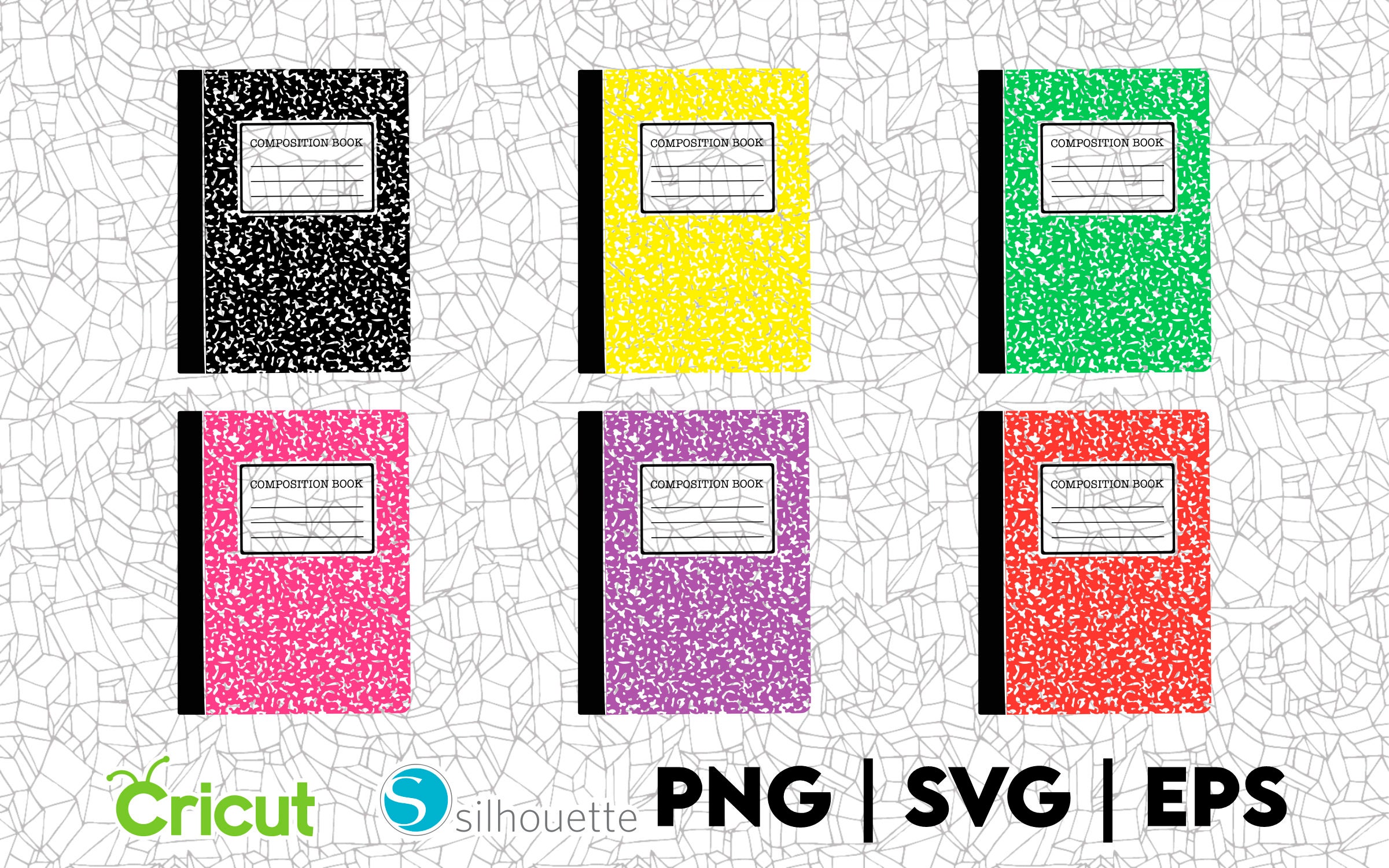 Composition Notebook Design Assortment SVG PNG EPS Cricut Cameo Great composition-notebook-design-assortment-svg-png-eps-cricut-cameo-great