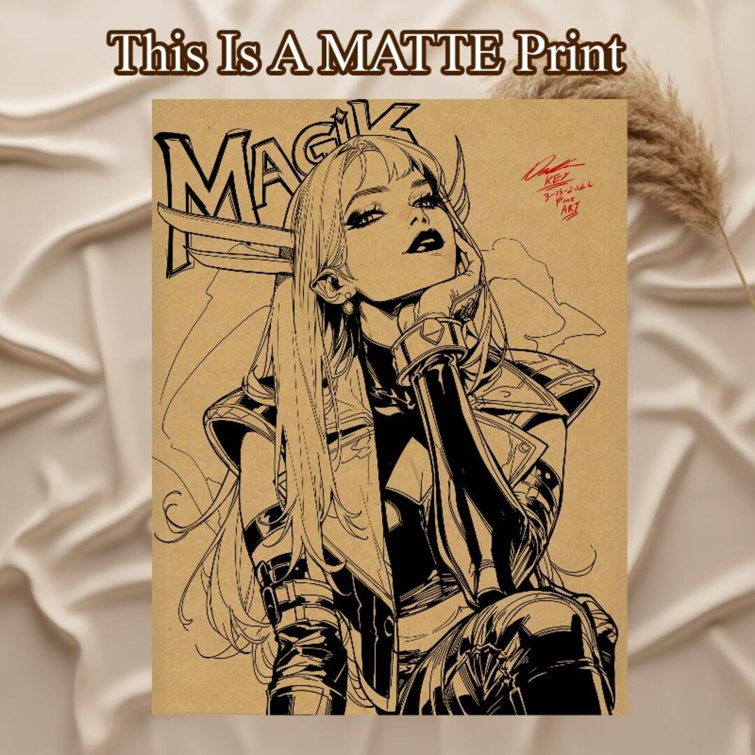 Magik Comic Art Illustration Artist Signed Fine Art PRINT 8.5x11 - Etsy
