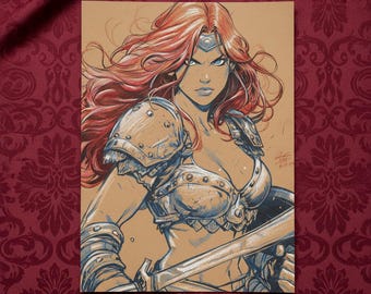 RED SONJA サイン入りプリント - ユニークなギフト! - Etsy 日本