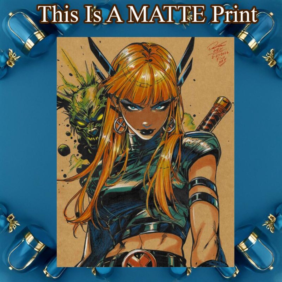 Magik Comic Art Illustration Artist Signed Fine Art PRINT 8.5x11 - Etsy