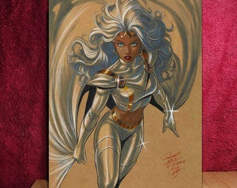 Storm Comic Art Illustration Artist Signed Fine Art PRINT 8.5x11
