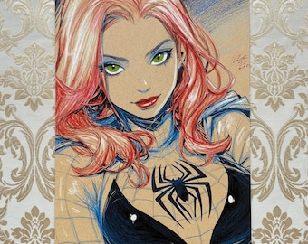 Mary Jane Comic Art Illustration Artist Signed Fine Art PRINT 8.5x11