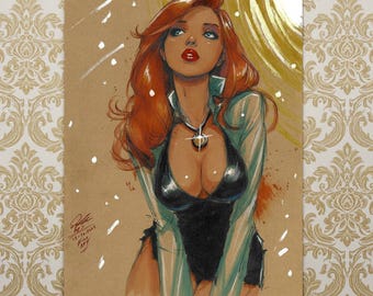 Mary Jane Comic Art Illustration Artist Signed Fine Art PRINT 8.5x11