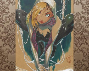 スパイダーグウェン アートプリント - オリジナルアートワーク