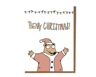 Beary Christmas, Cute Christmas Pun Card