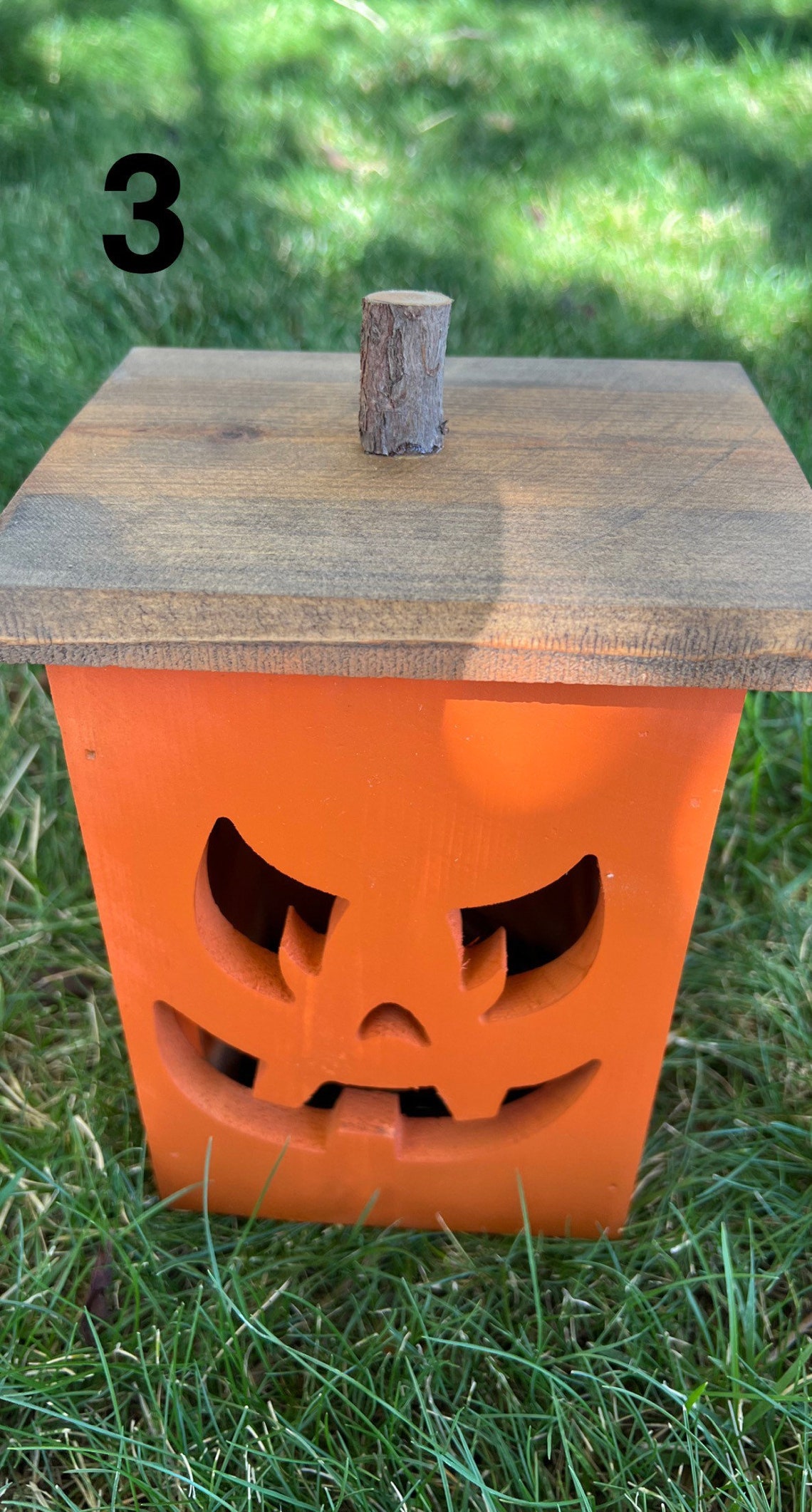 Wooden Jack-o-lantern - Etsy