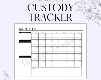 Child Custody Planner Printable, Co-parenting Calendar, Single Parent ...