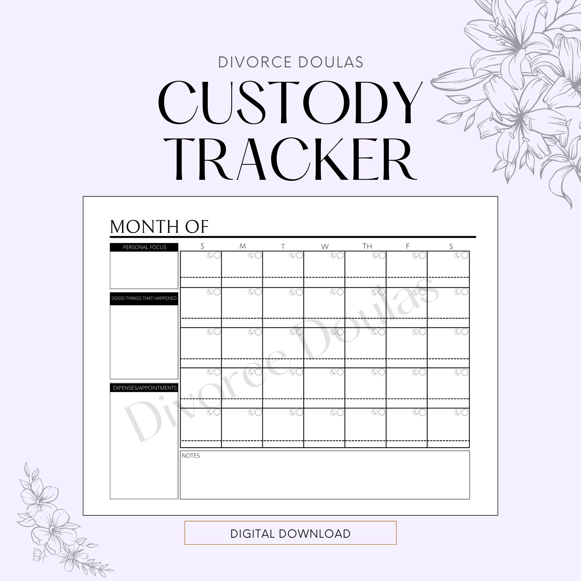 Custody Calendar | escapeauthority.com