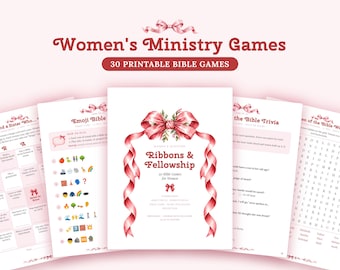Women's Ministry Games Printable PDF, 30 Christian Women Bible Games, Women's Retreat Games, Church Icebreakers, Women's Bible Trivia