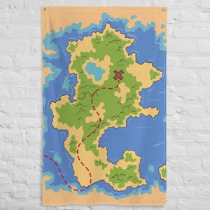 Drapeau de la carte au trésor ! Accrochez-la à n'importe quelle chambre de mini explorateur ou décorez-la lors d'une fête d'anniversaire !